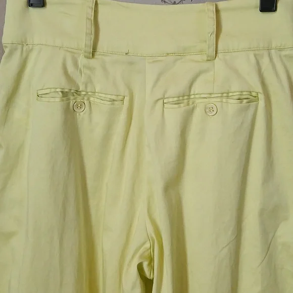 Lime High Waisted Cotton Pleated Pants By Forever 21. Size S - Picture 17 of 17